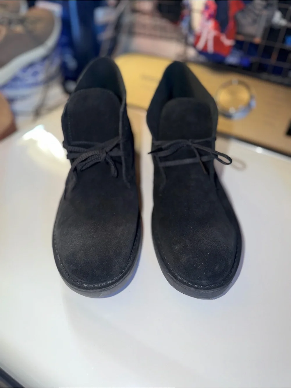 NWOT Clarks Collection Men’s Size 12 Black Suede Chukka Desert Boots Lace Up